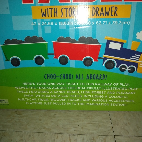 Other Train Set Play Table With Storage Drawer Poshmark